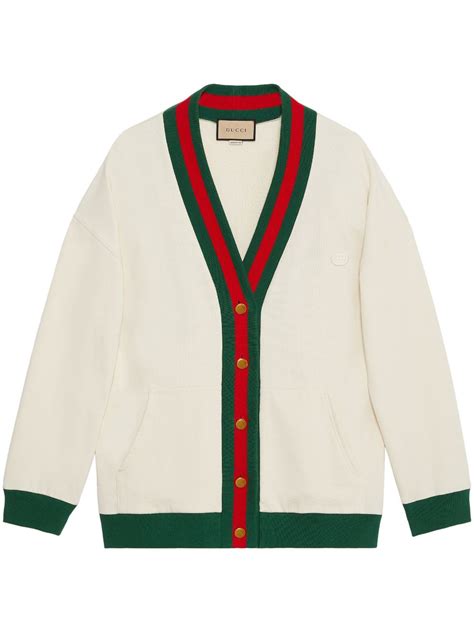 gucci red cardigan|Gucci web cardigan.